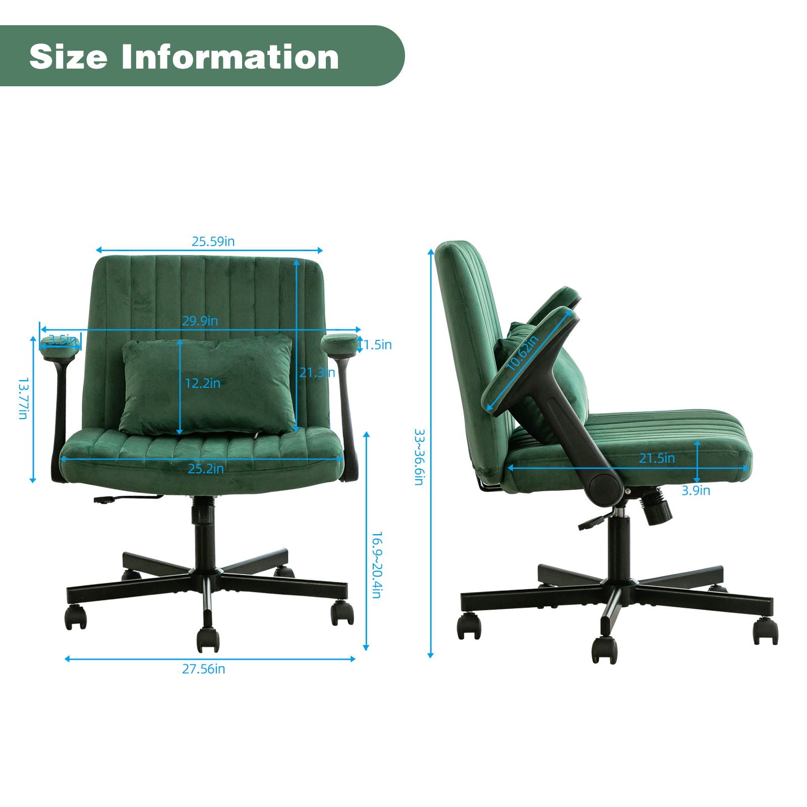 Criss Cross Armrest Office Chair With Wheels Home Essentials