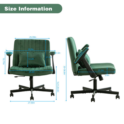 Criss Cross Armrest Office Chair With Wheels Home Essentials