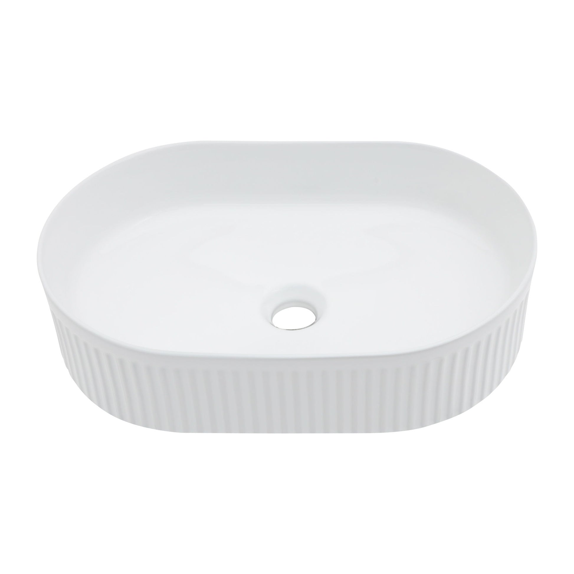 Vessel Oval Bathroom Sink - White Daily Nest