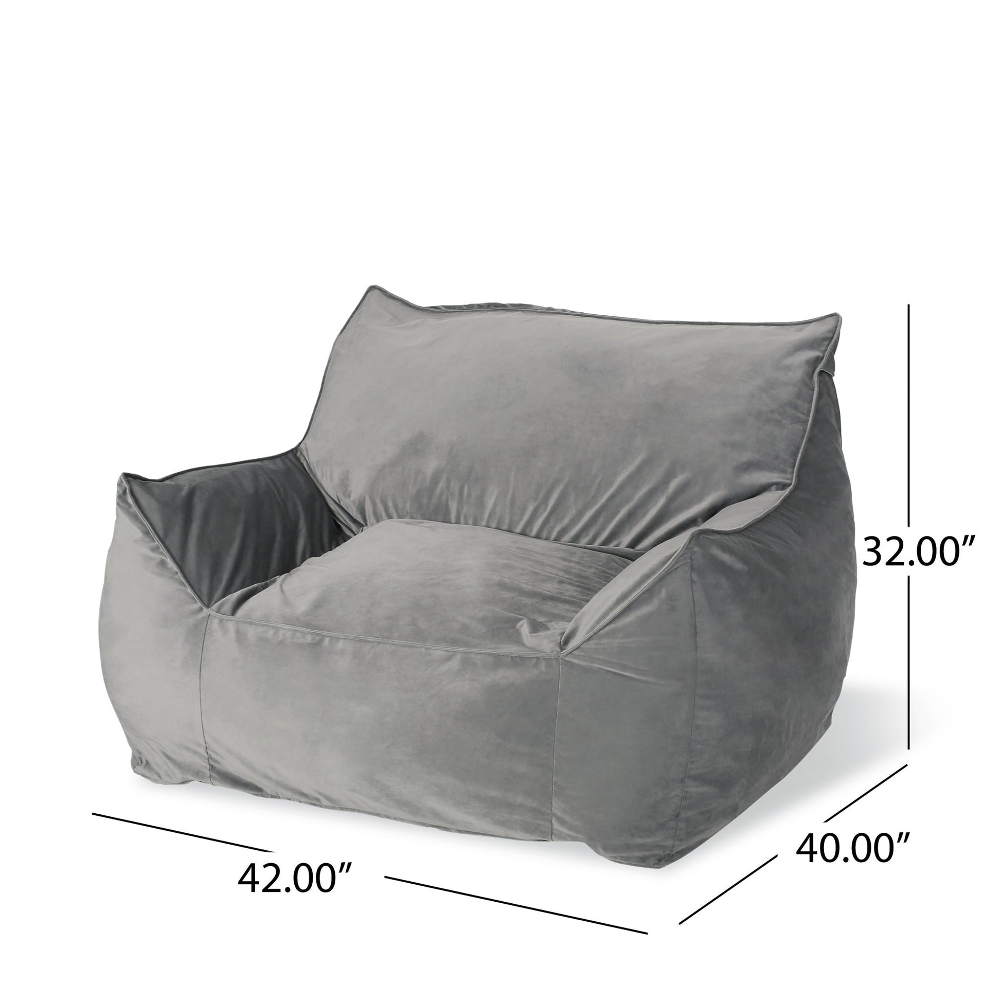 Allea - Bean Bag Chair With Armrests Home Essentials