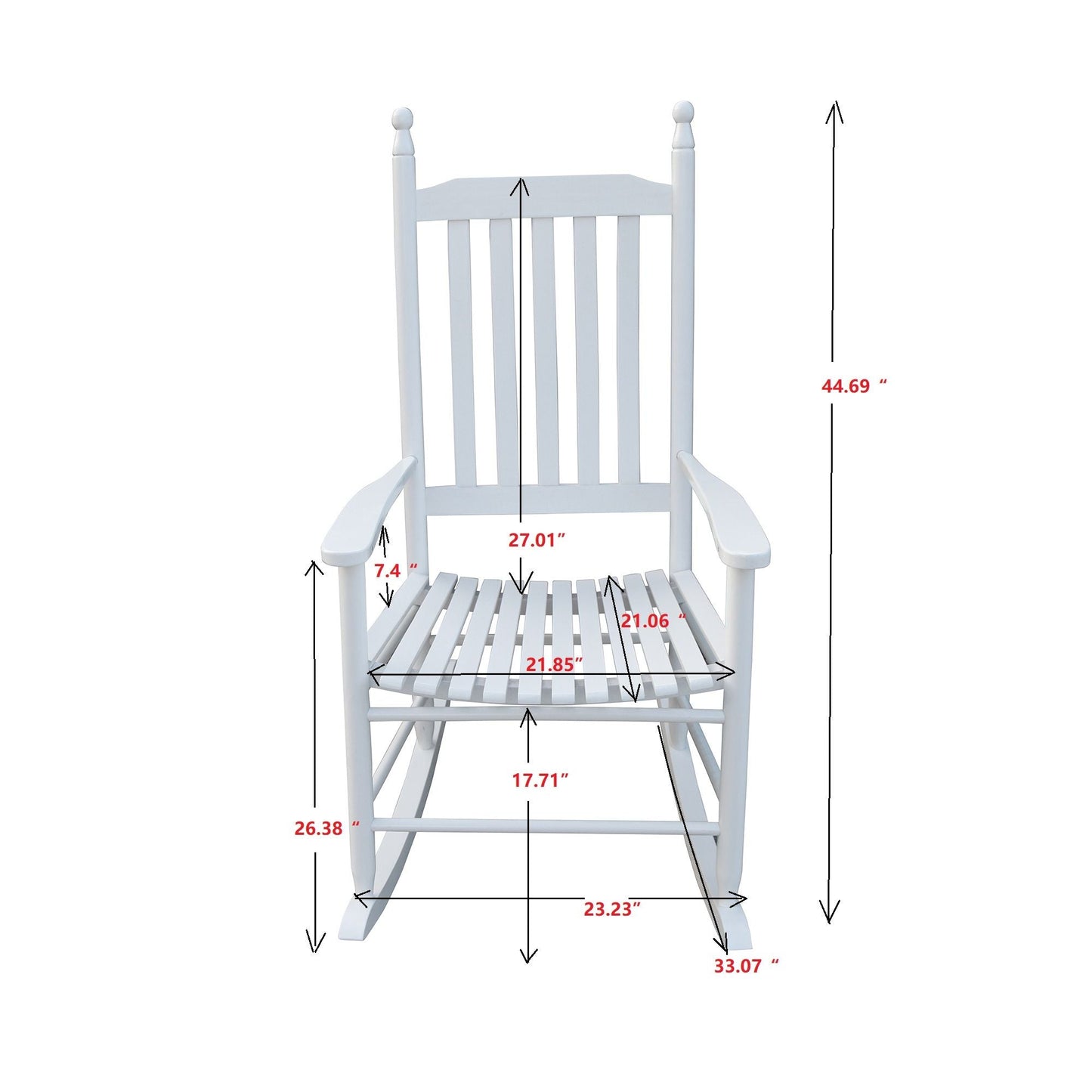 Wooden Porch Rocker Chair, Without Mat Home Essentials