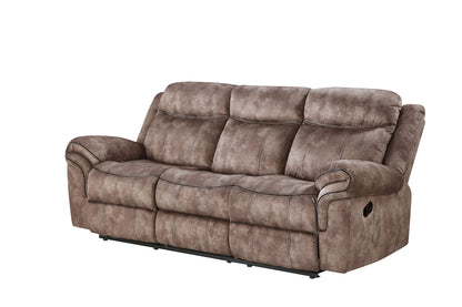 Zubaida - Two Tone Velvet Recliner Sofa With USB Port Drop Down Table Acme