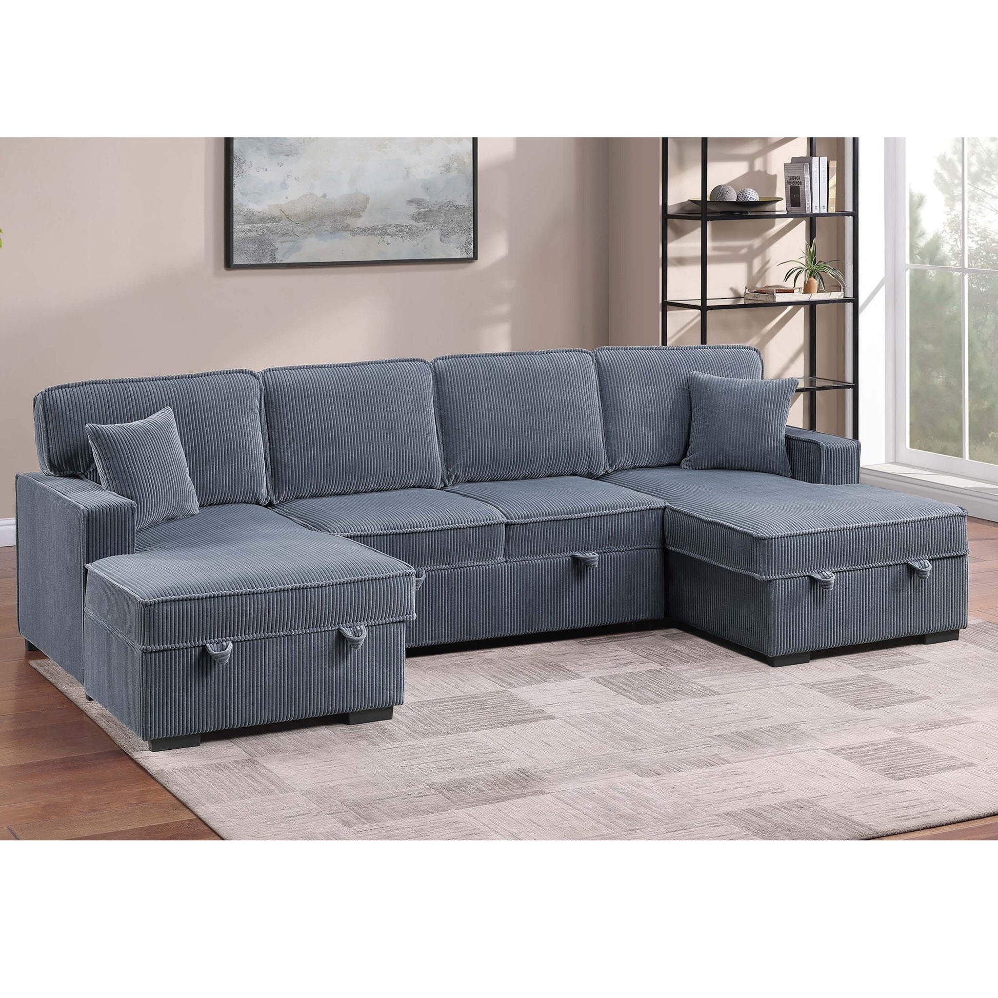 Convertible Sectional With Pull Out Bed Home Essentials