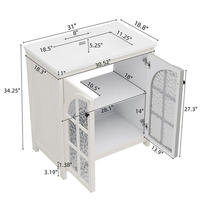 Vintage Farmhouse Bathroom Vanity With Ceramic Sink Noble House