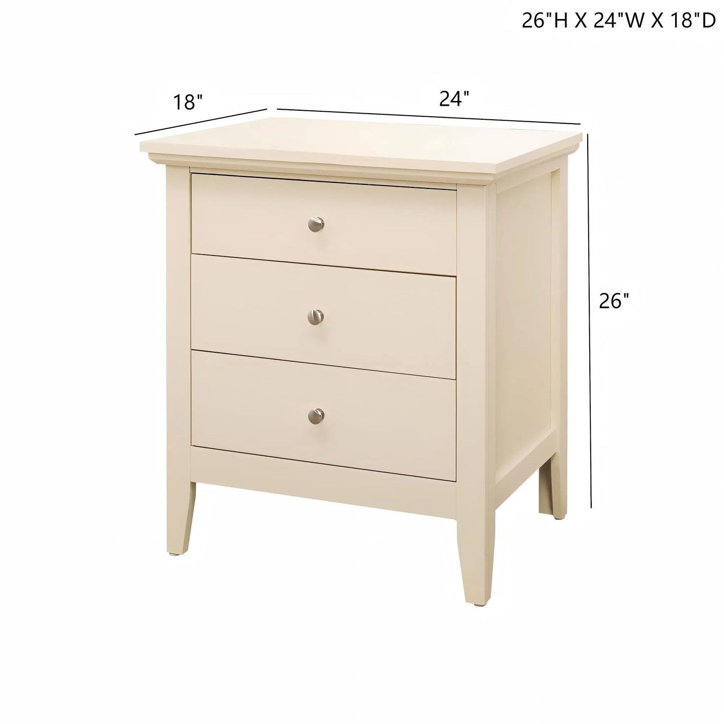 3 Drawer Nightstand & Dove Tailed Drawers Glory Furniture