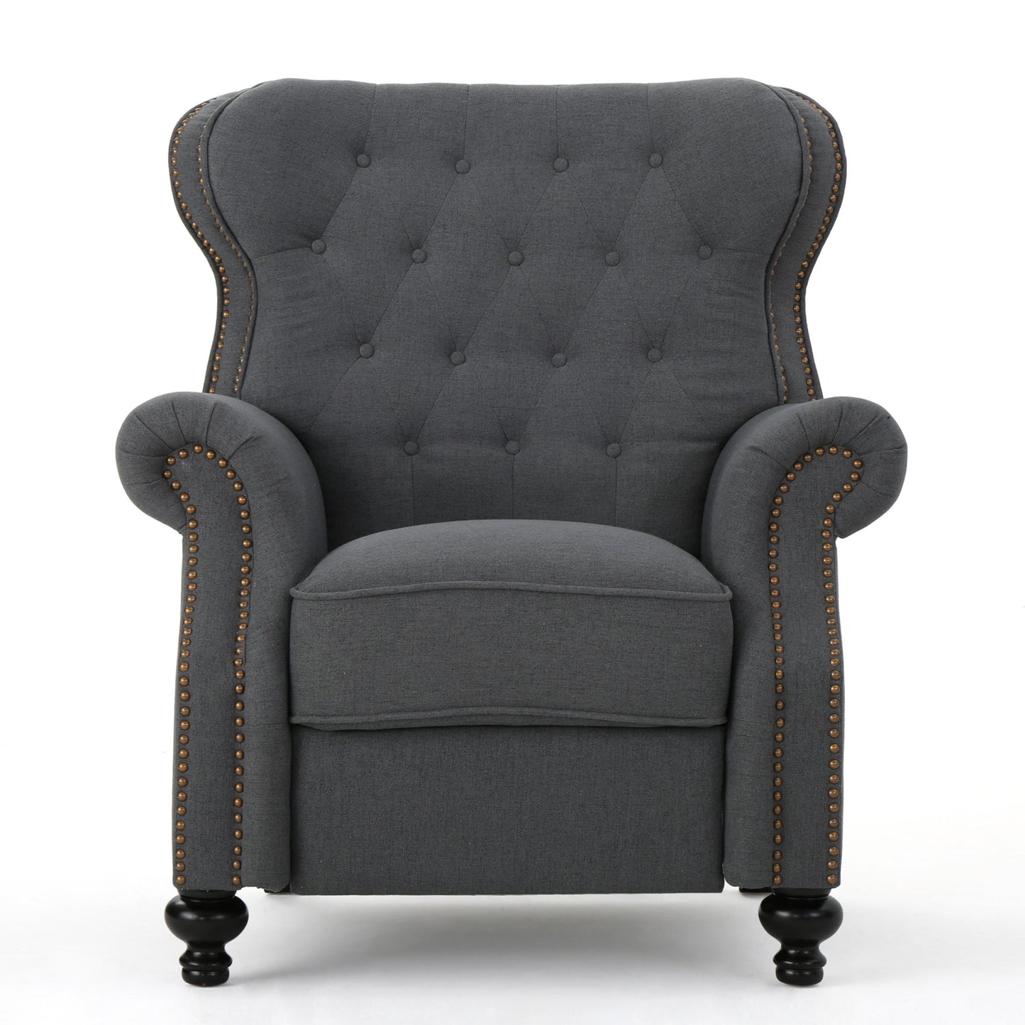 Modern Manual Push Back Recliner Chair Noble House