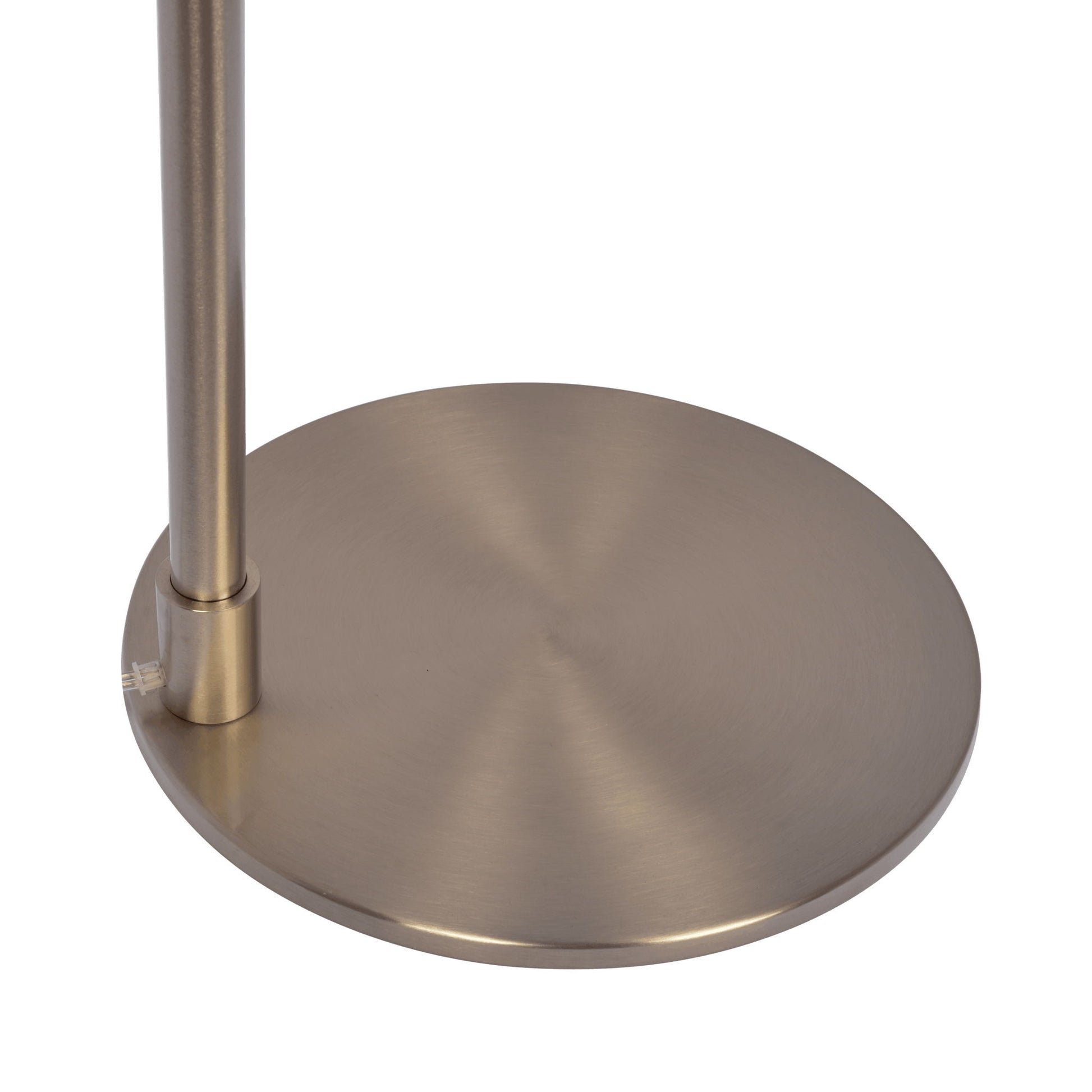 Serene - Floor Lamp With Rotary Switch Base Linen Shade - Brushed Nickel / White Ashcroft Furniture