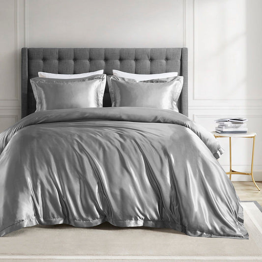 Satin Luxury - Comforter Set - Gray