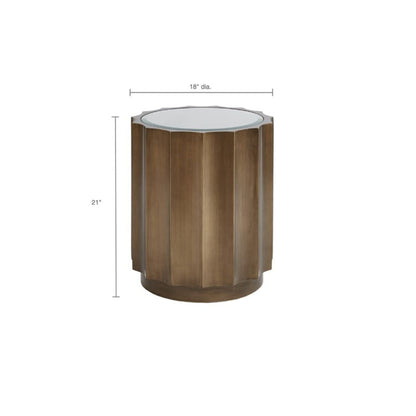 Valentina - Accent Table With Scalloped Edge Design - Bronze JLA
