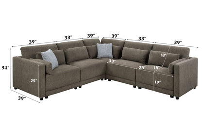 Rylie - Modular Sectional Sofa With Toss Pillows Acme