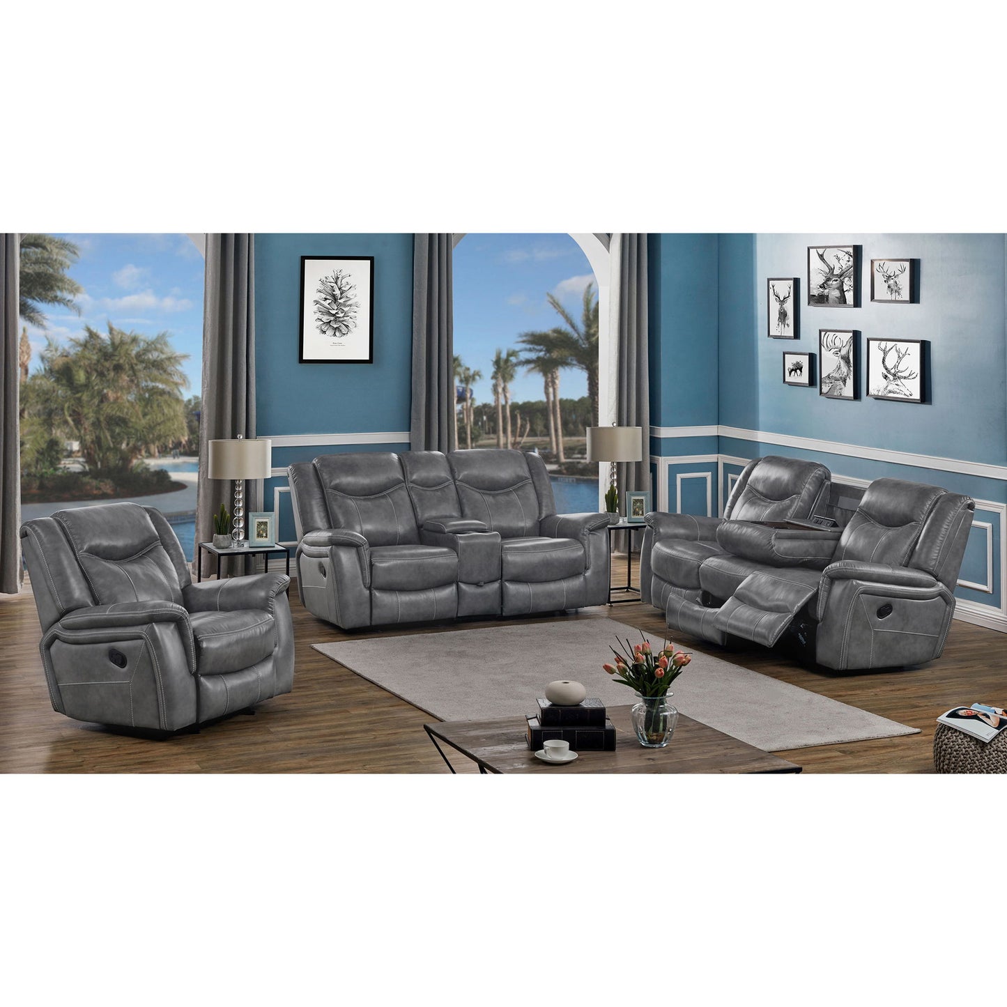 Masley - Reclining Living Room Set Furniture Max