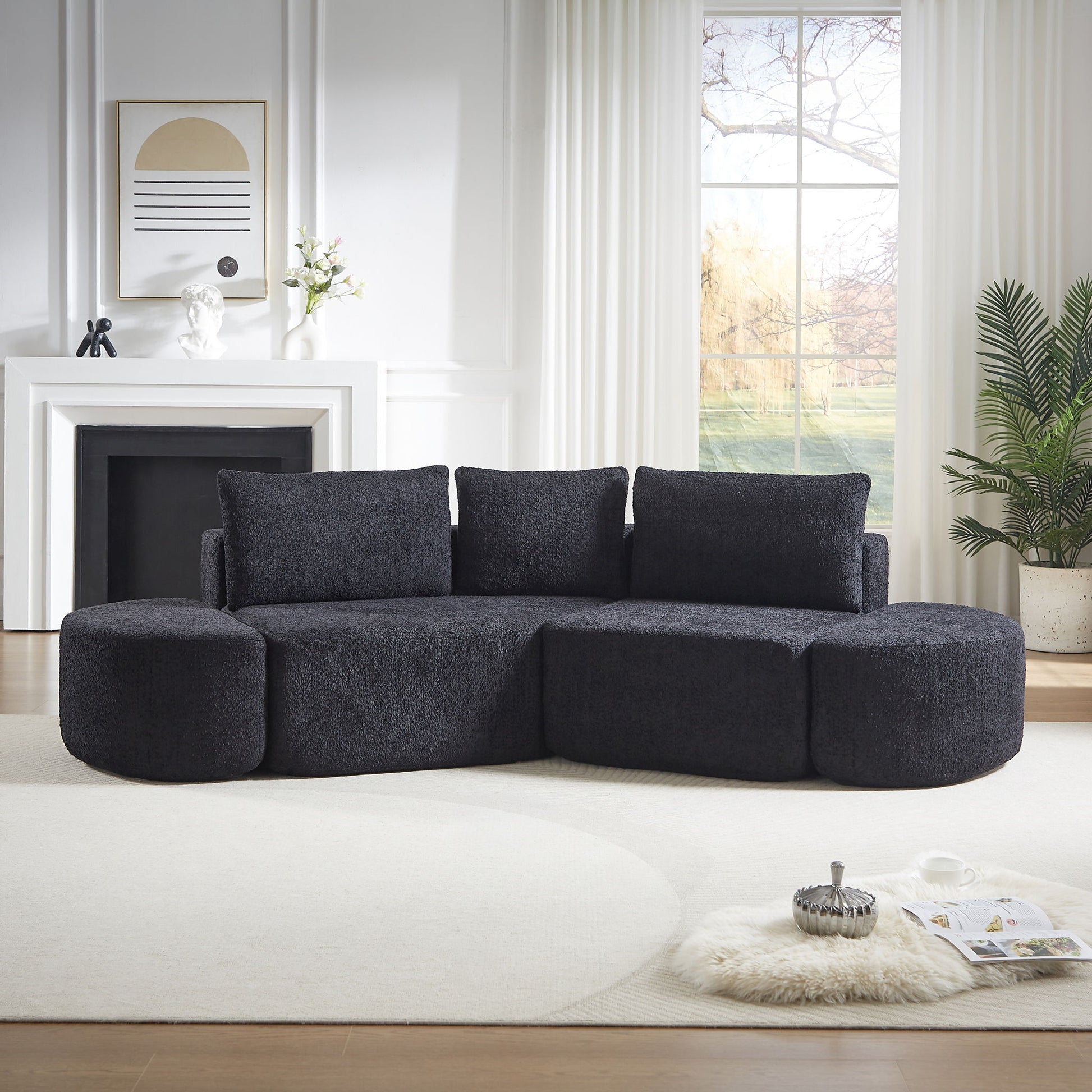 V - Shaped Modular Sofa Set With 3 Pillow Home Essentials