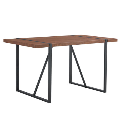 Industrial Rectangular Dining Table For 4 - 6 People Home Essentials
