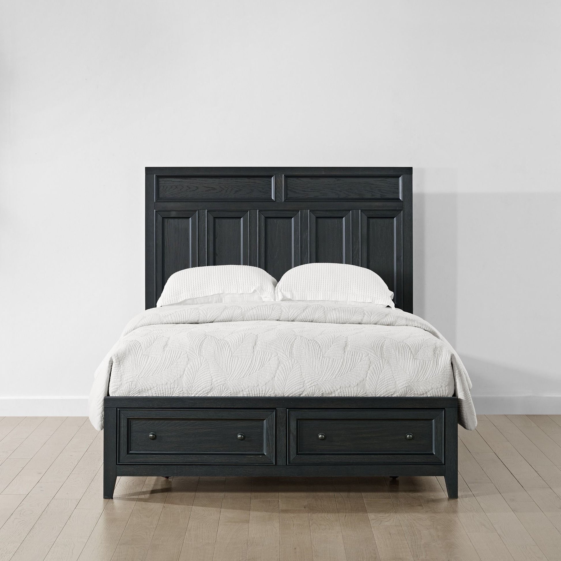 Storage Bed With Panel Headboard And Spacious Footboard Drawers Home Essentials