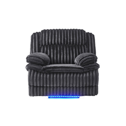 Winston - Power Recliner With LED Lighting - Black Global Furniture USA