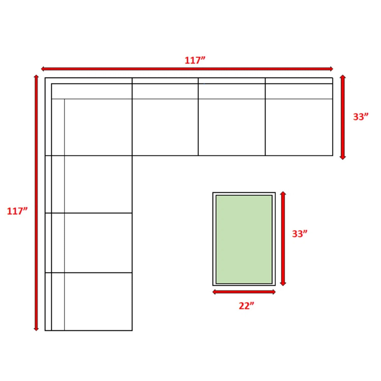 Comfortable Modern Patio Rattan Sectional Set With Cushions LSI Patio Furniture