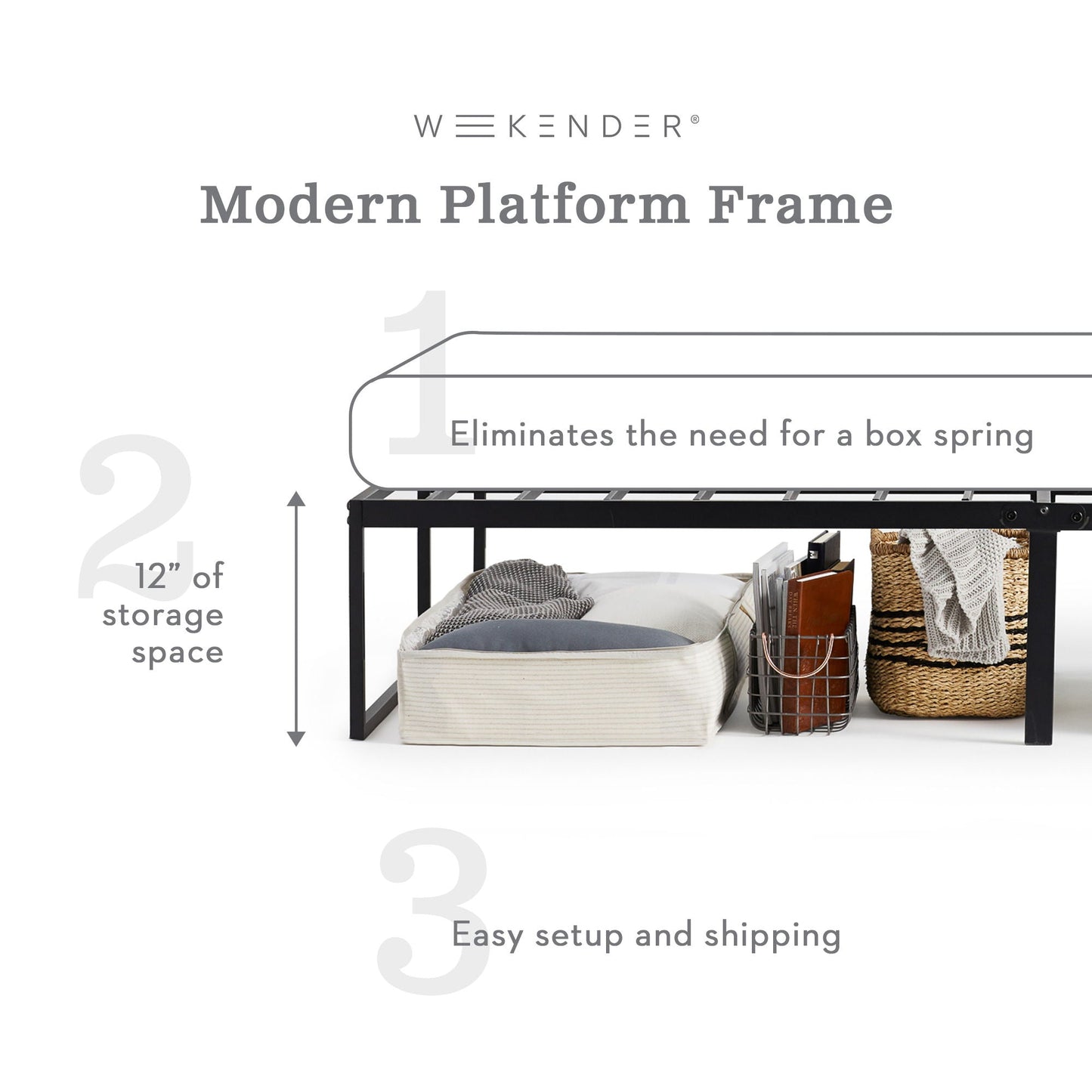 Modern - Platform Bed Frame Weekender