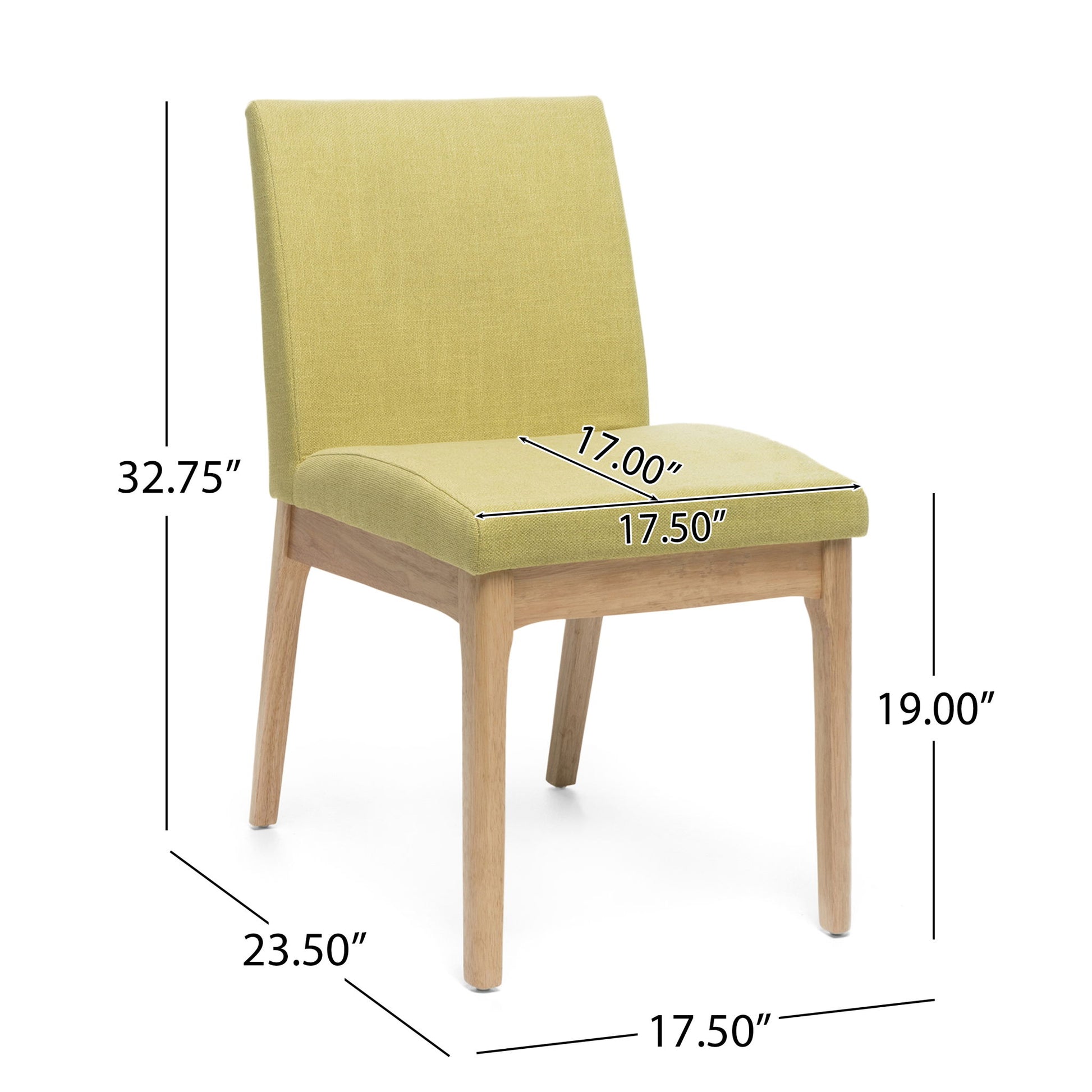 Contemporary Fabric Comfort Dining Chairs (Set of 2) Noble House