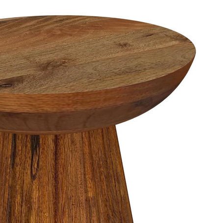 Aureo - Round Solid Wood Accent Side Table - Wild Honey - Snoozhouse