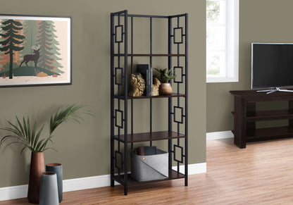 Bookshelf, Bookcase, Etagere, 4 Tier, For Office, Contemporary & Modern - Espresso 8th Street