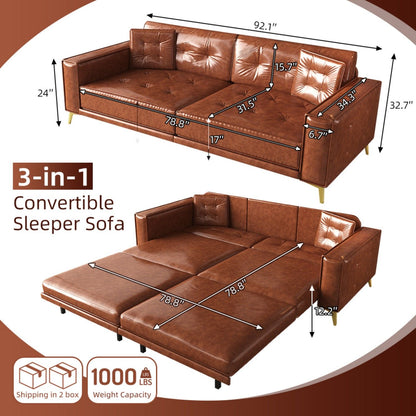 King Size Pull Out Sofa Bed 3 In 1 Home Essentials