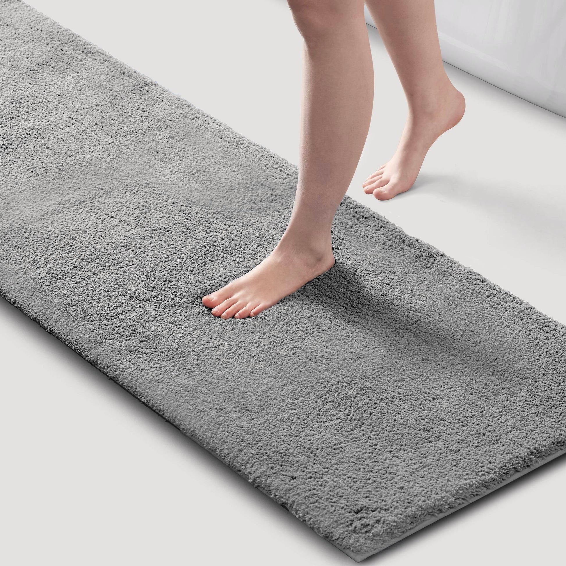 Marshmallow - 24" x 72" Bath Rug - Gray Madison Park Signature
