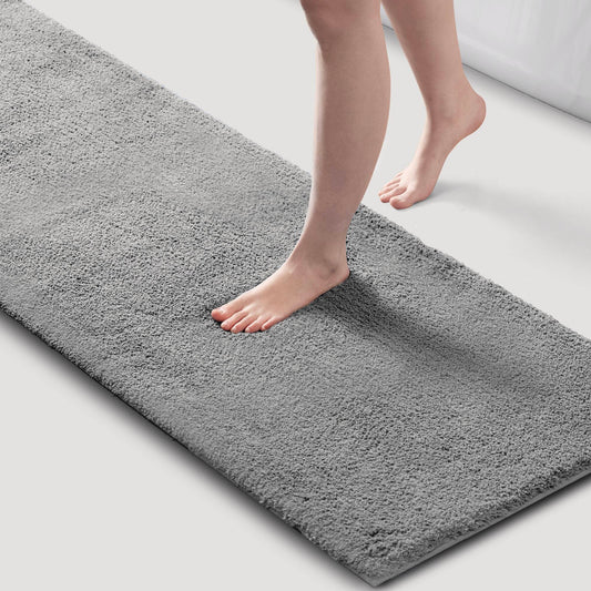 Marshmallow - 24" x 72" Bath Rug - Gray Madison Park Signature