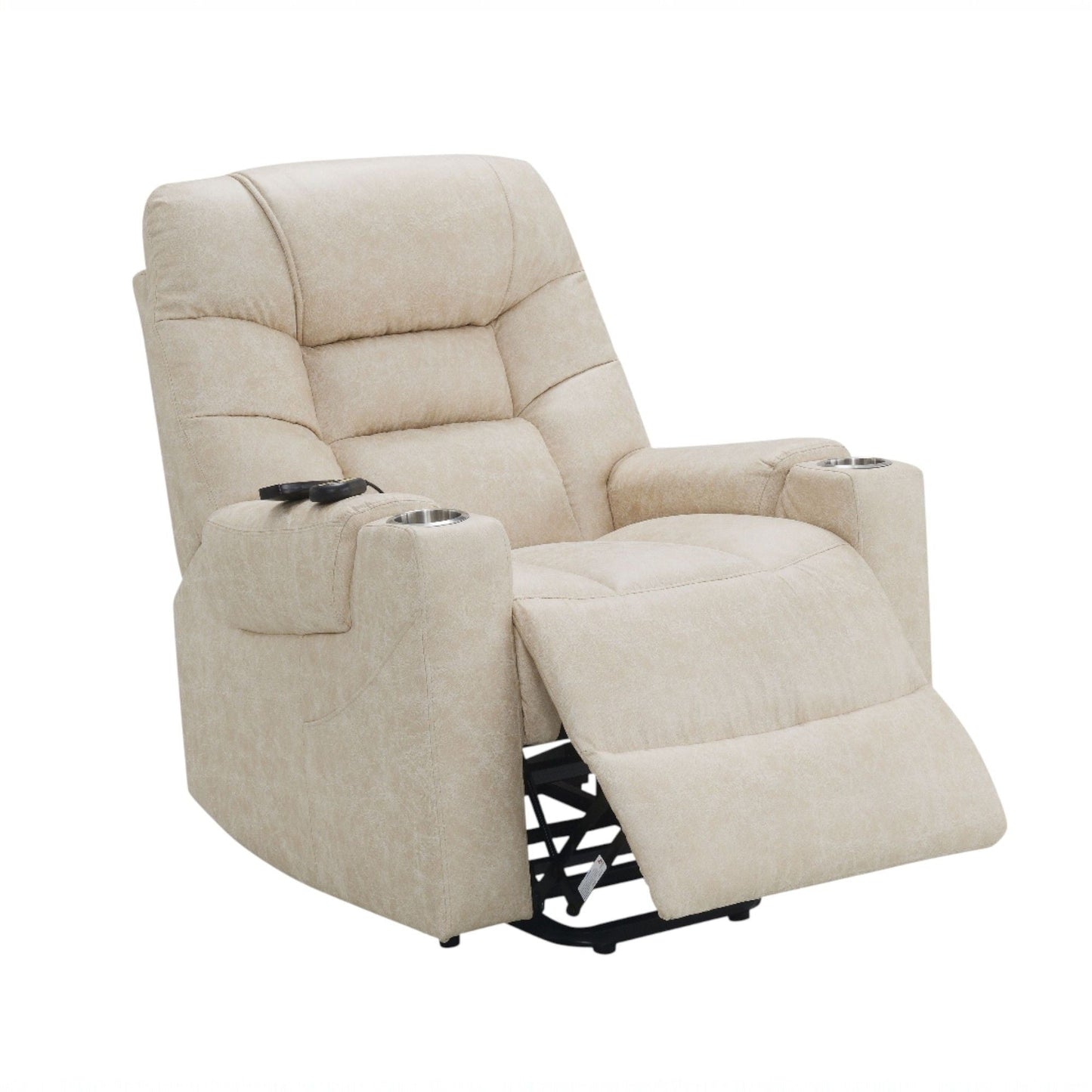 Nairi - Leather Aire Power Motion Recliner With Lift Heating Massage Function - Ivory Acme