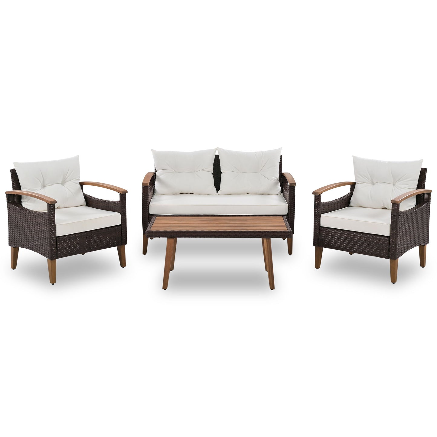 4 Piece Garden Furniture, Patio Seating Set Hearth and Haven