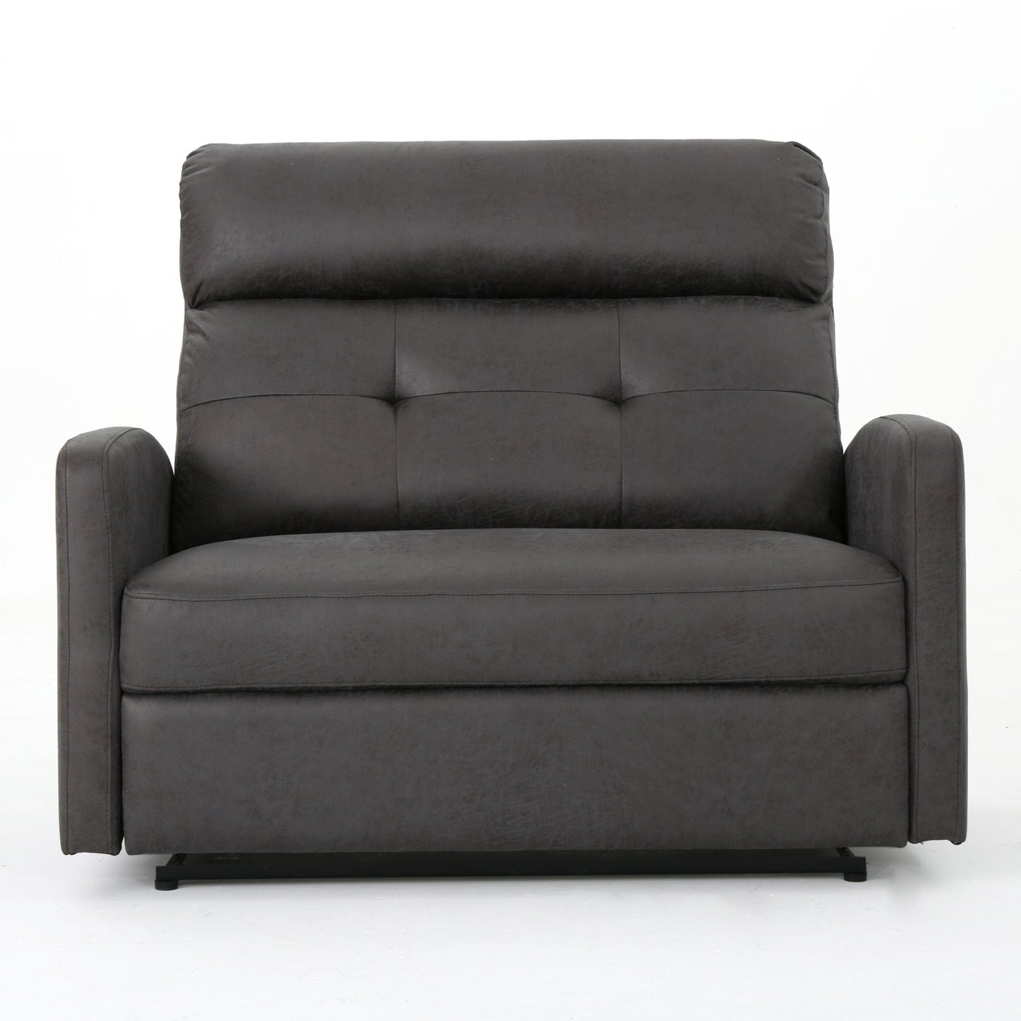 Alma - Contemporary Upholstered Loveseat Recliner - Slate Noble House