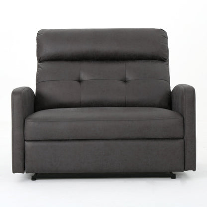Alma - Contemporary Upholstered Loveseat Recliner - Slate Noble House