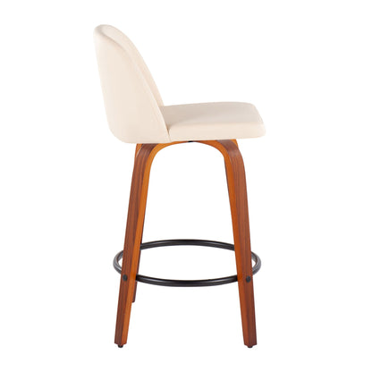 Toriano - Mid Century Modern, Counter Stool (Set of 2) Lumi Source