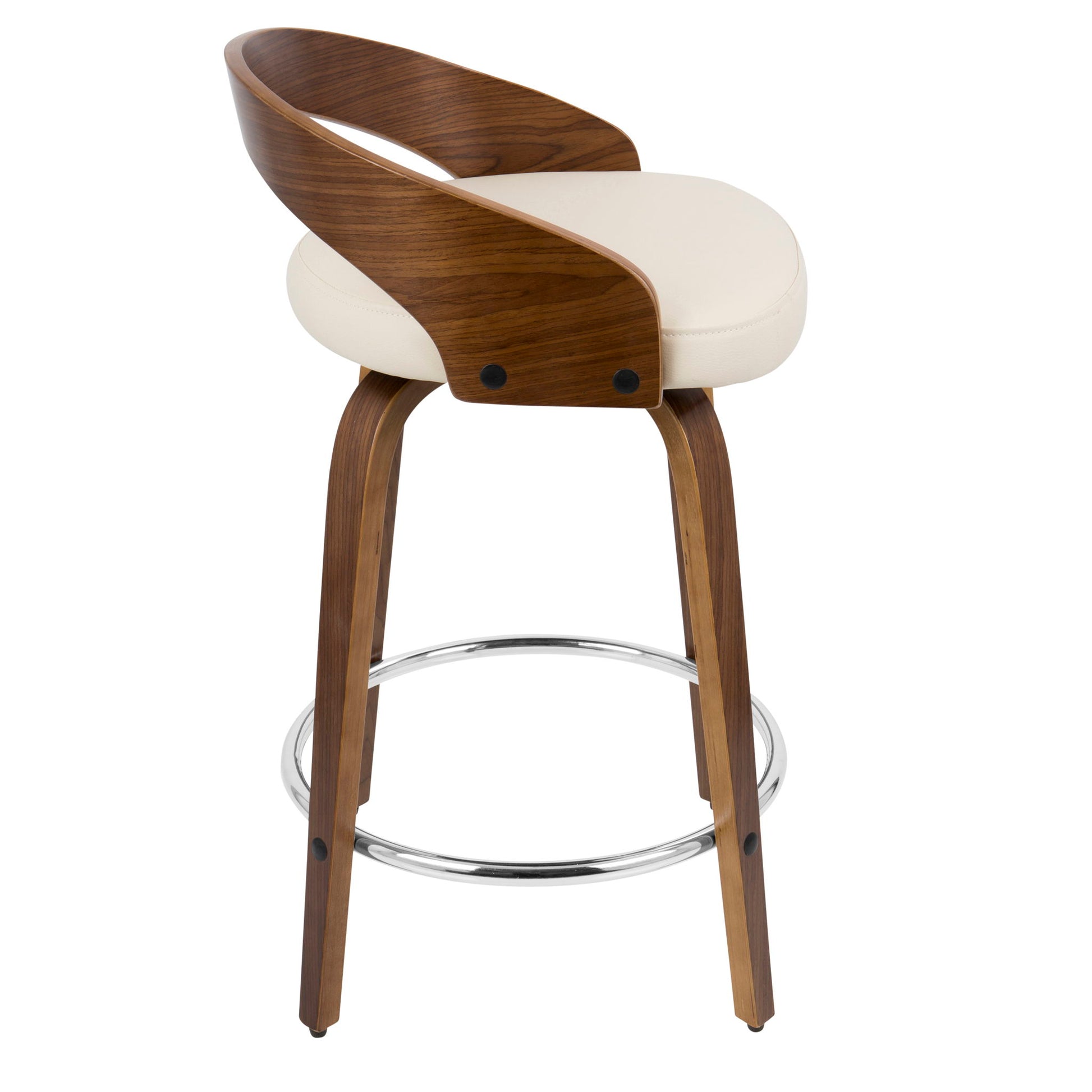 Grotto - Mid-Century Modern, Counter Stool With Swivel (Set of 2) Lumi Source