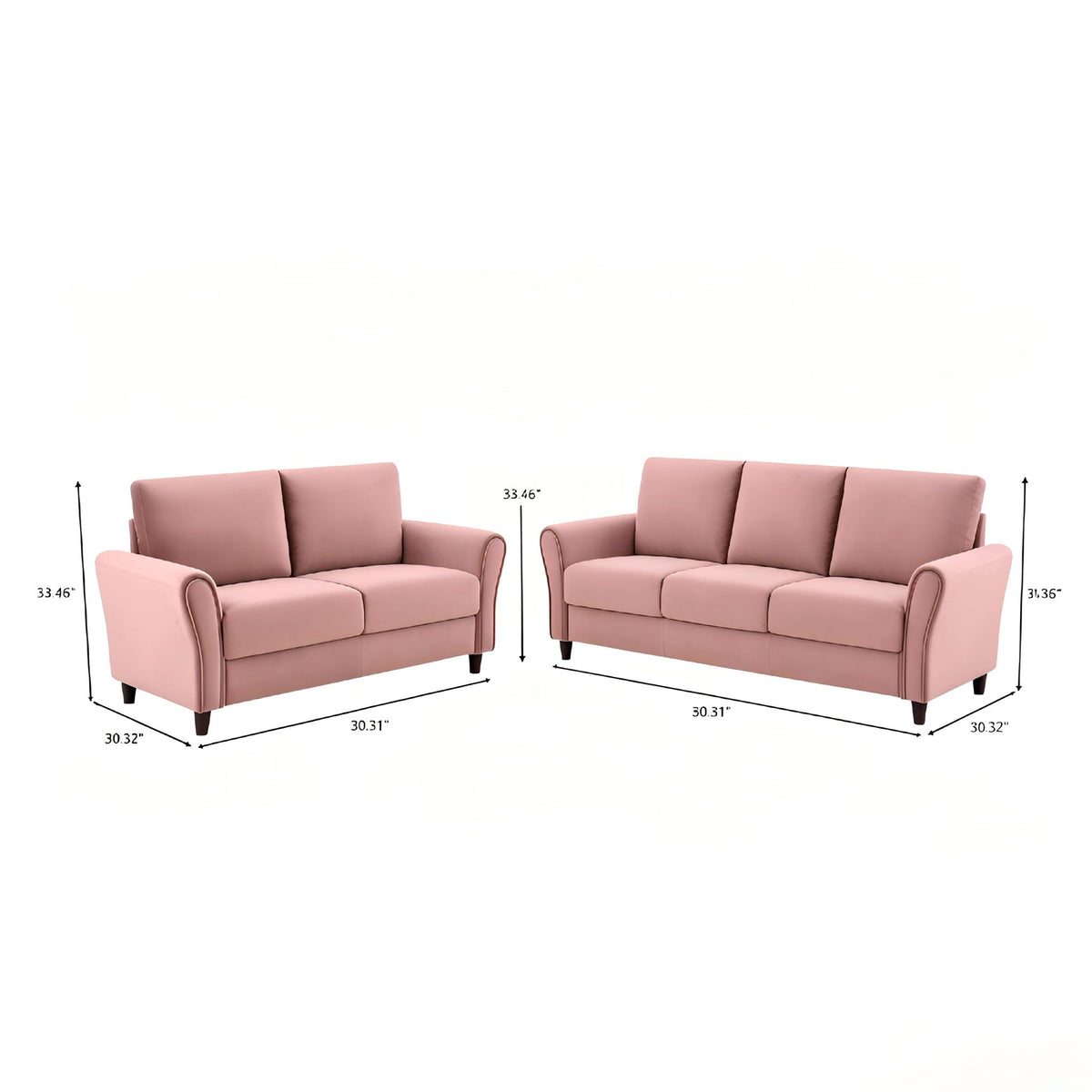 Patricia - 2 Piece Sofa Set US Pride