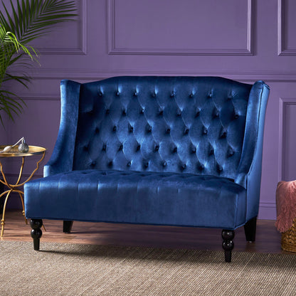 Nurturing - Upholstered Loveseat With Wing Back And Diamond Tufting Noble House