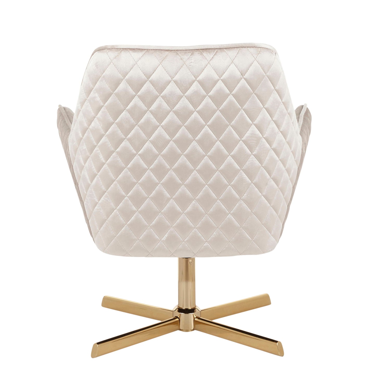 Diana - Contemporary Lounge Chair - Gold / Cream Lumi Source