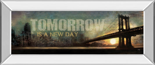 Tomorrow Is A New Day By Marla Rae - Mirrored Frame Wall Art - Dark Gray