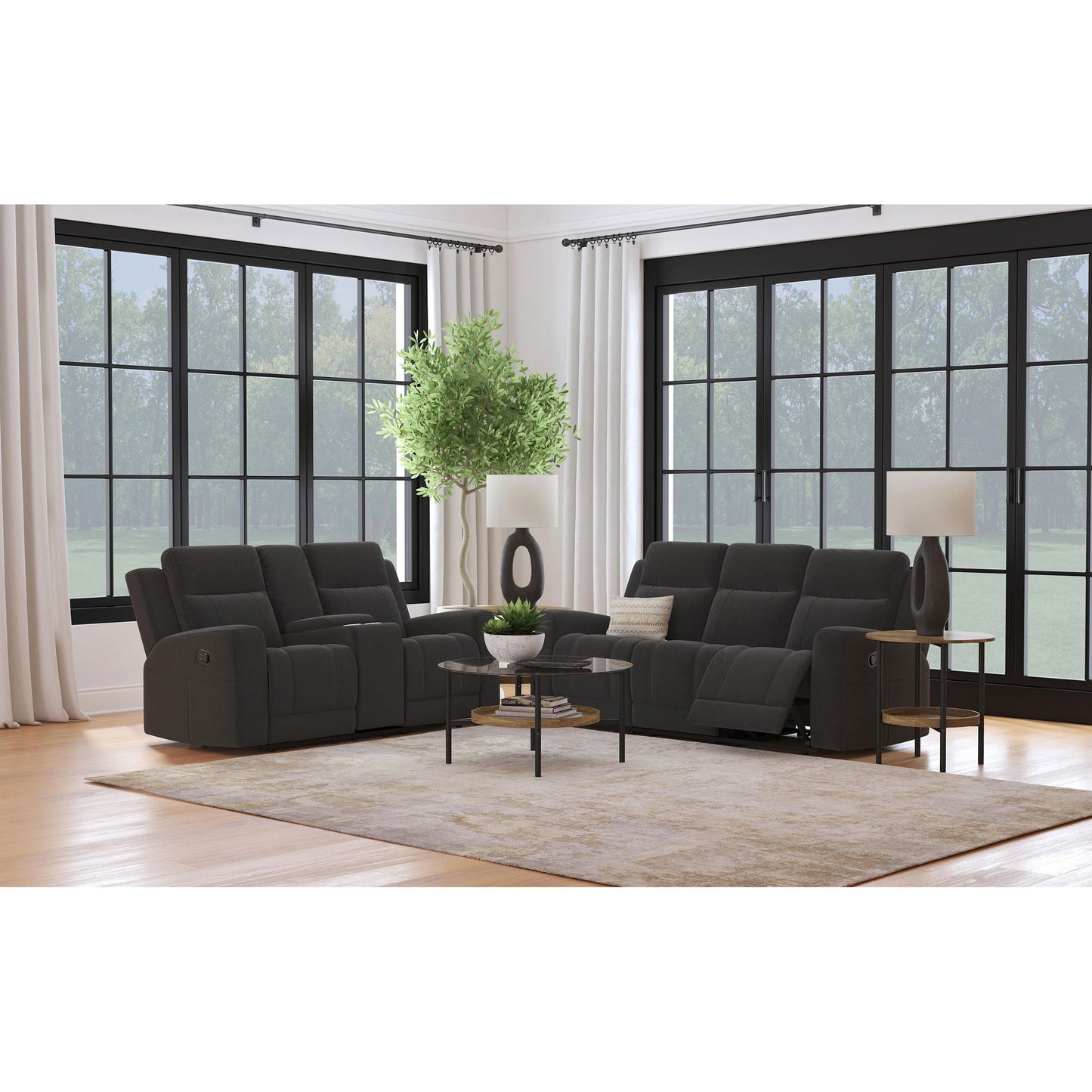 Slater - 2 Piece Reclining Sofa Set With Manual Recline Furniture Max