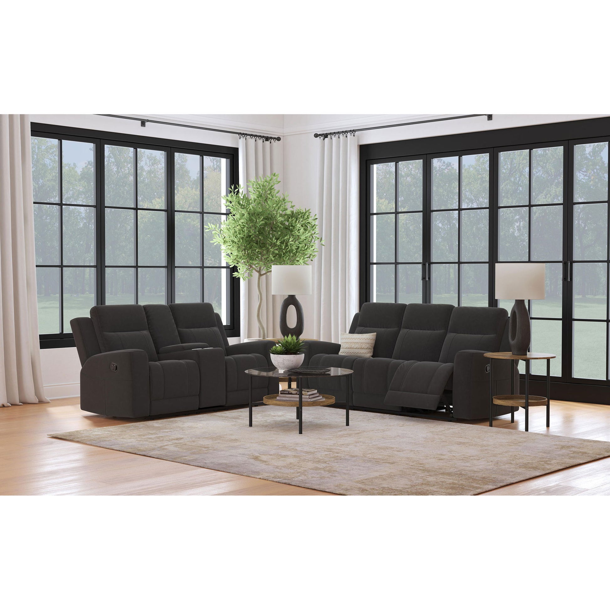 Slater - 2 Piece Reclining Sofa Set With Manual Recline Furniture Max