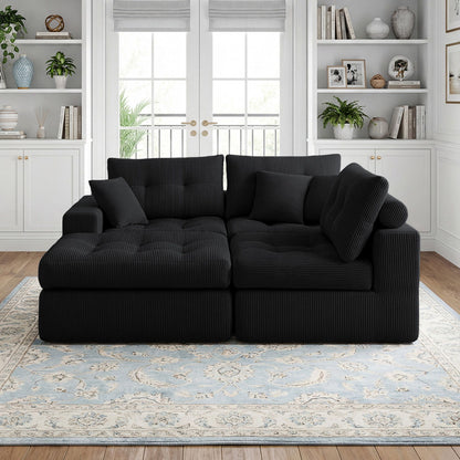 Corner Chaise L-Shaped Sectional Sofa Bed Home Essentials