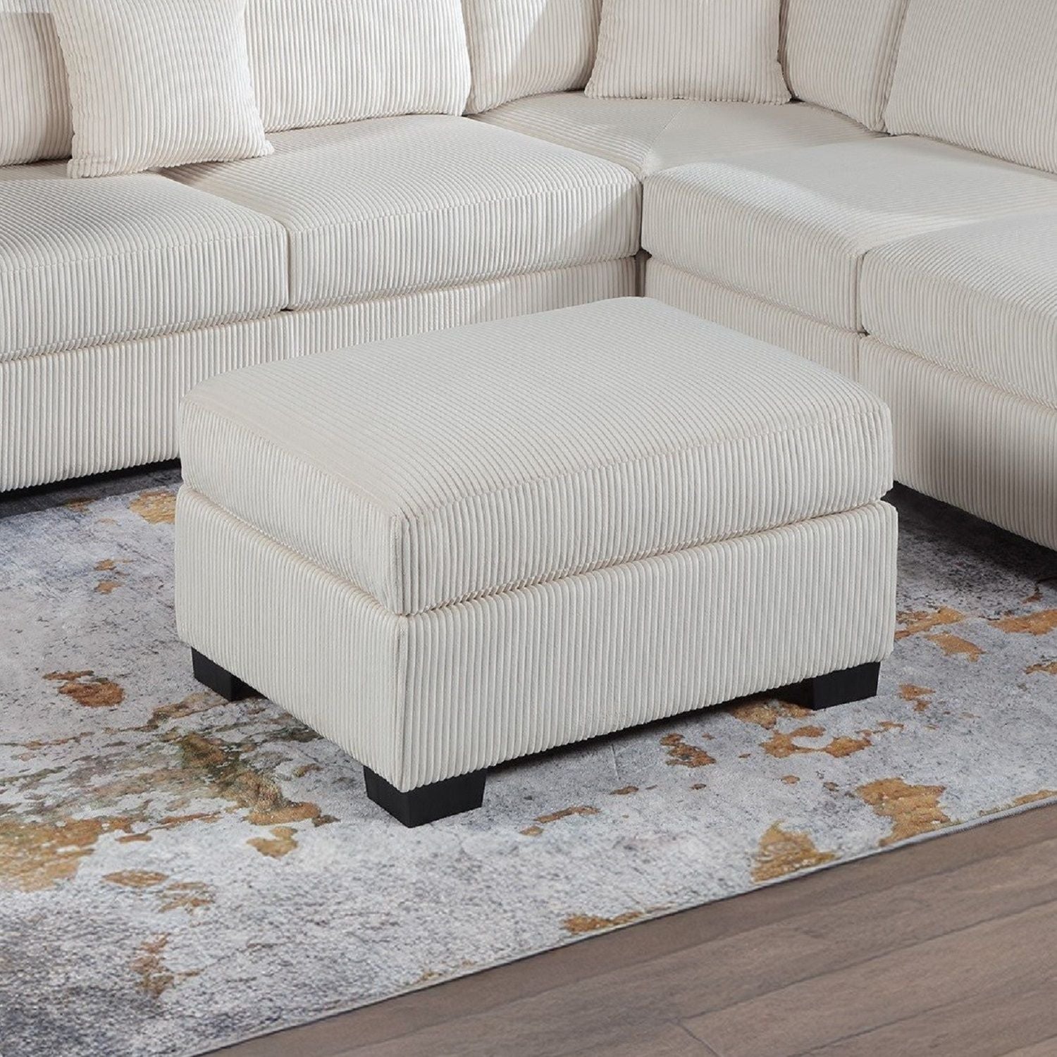 Sectional Sofa Set With Reversible Left / Right Chaise And Matching Cocktail Ottoman Home Essentials