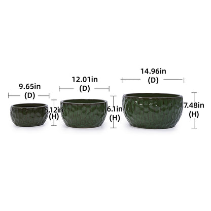 3 Pieces Ceramic Flowerpot Daily Nest