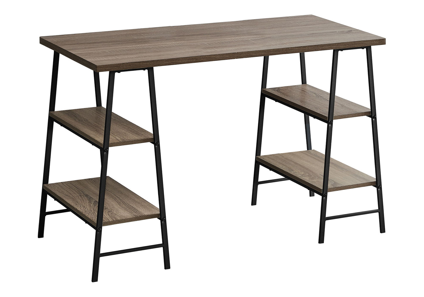 Computer Desk For Home Office, Storage Shelves, Industrial Design 8th Street