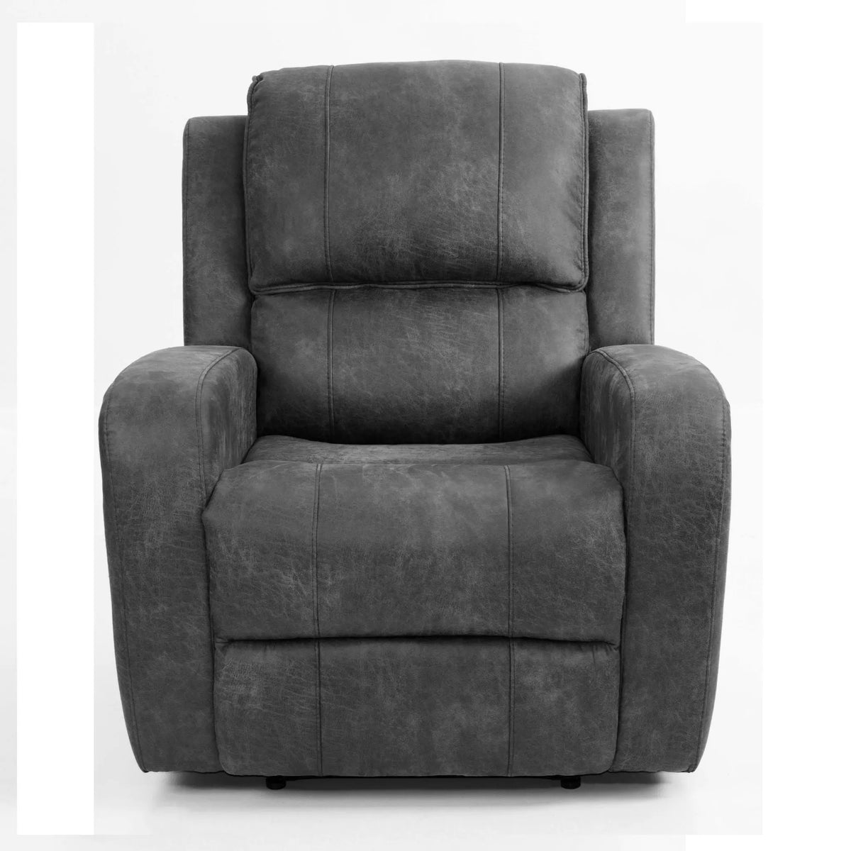 Modern Style Manual Recliner With Square Arms And Tufted Design Home Essentials