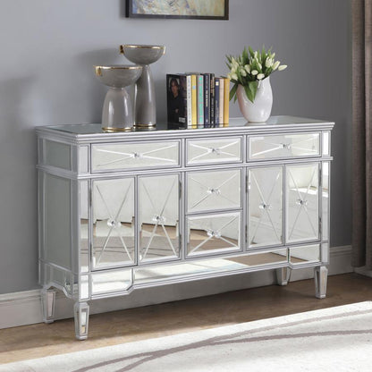 Duchess - 5-Drawer Mirrored Storage Accent Cabinet - Silver CoasterElevations