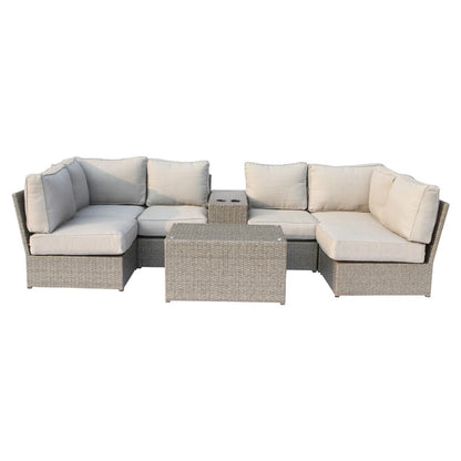 Stylish Modular Wicker Patio Seating Group LSI Patio Furniture