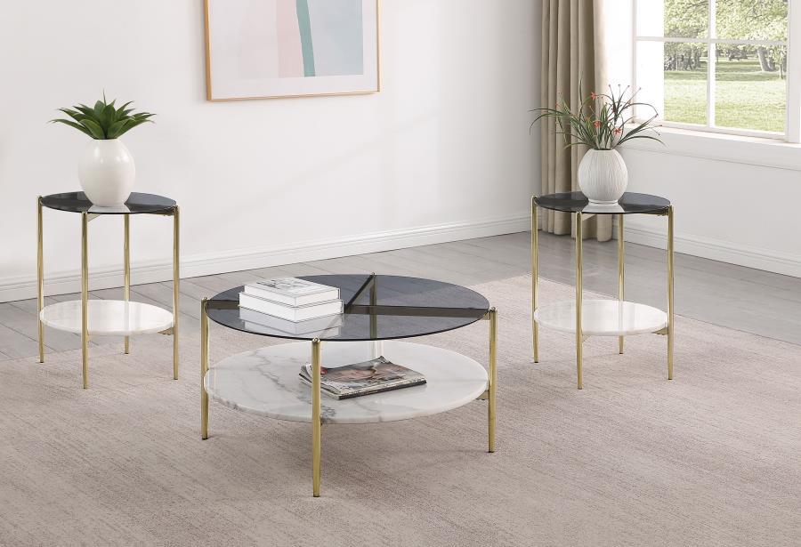 Jonelle - Round Coffee Table Set Coaster Fine Furniture