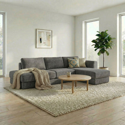 L-Shaped Modular Sofa With Double Layer Cushion Noble House
