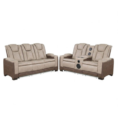 Bruno - Power Reclining Living Room Set With LED Lighting Matrix Furniture Group