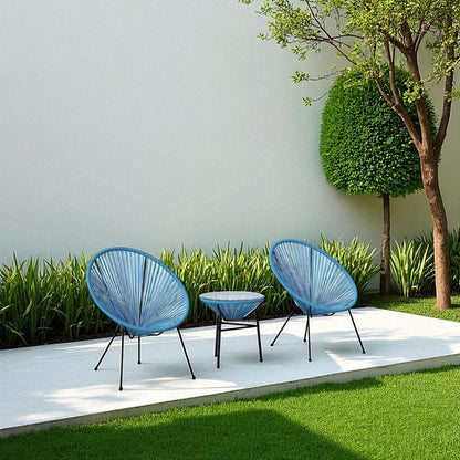 Outdoor Conversation Set With Ergonomic Lounge Chairs And Tempered Glass Table LSI Patio Furniture